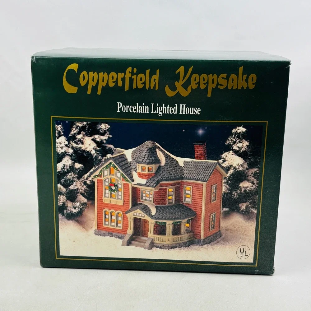 Copperfield Keepsake Porcelain‎ Lighted House Christmas Village Victorian Red